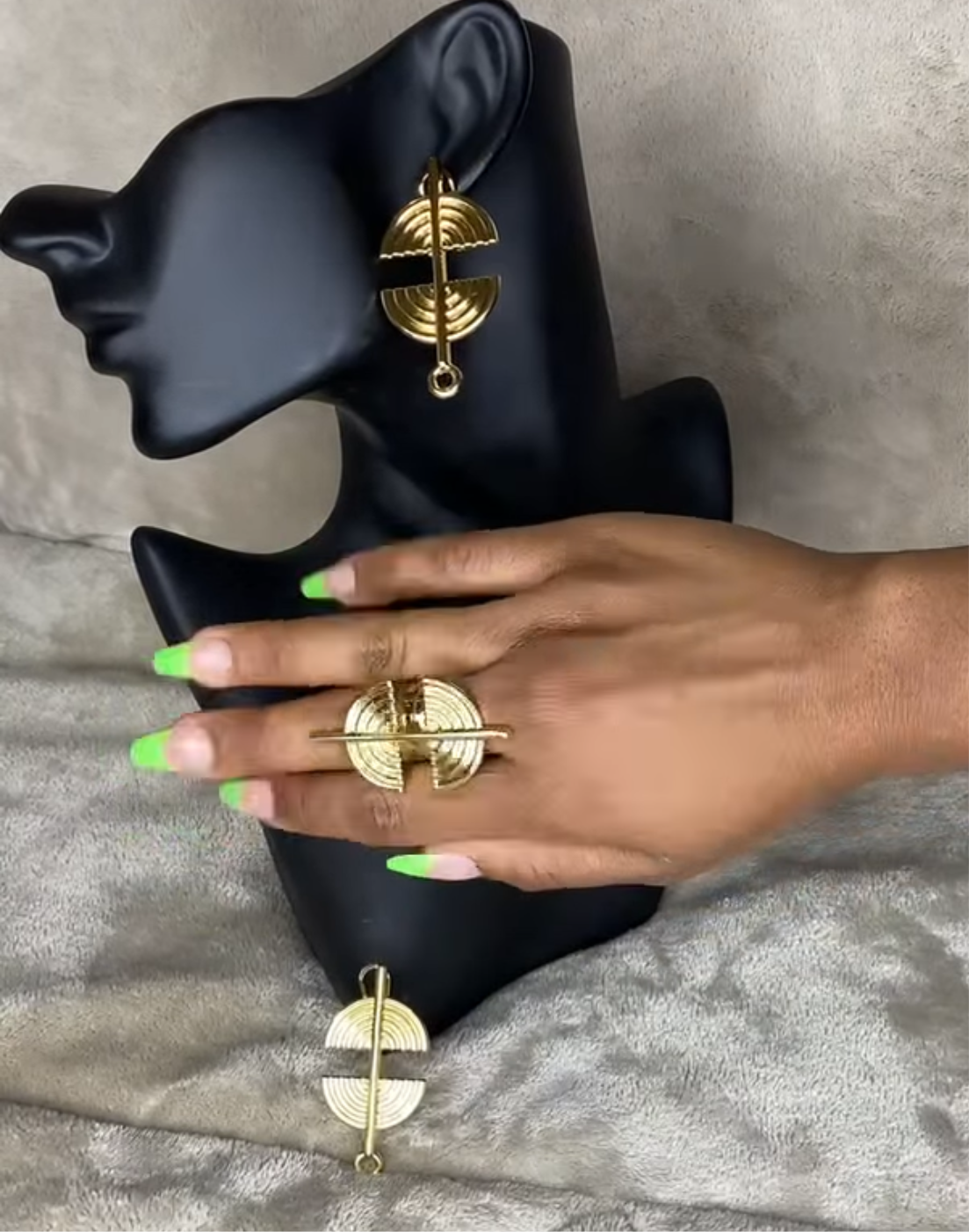 Ensemble de bijoux en Or, acier inoxydable (Lot 5)