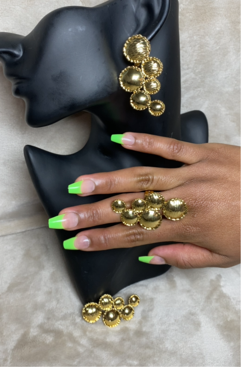 Ensemble de bijoux en Or, acier inoxydable (Lot 4)