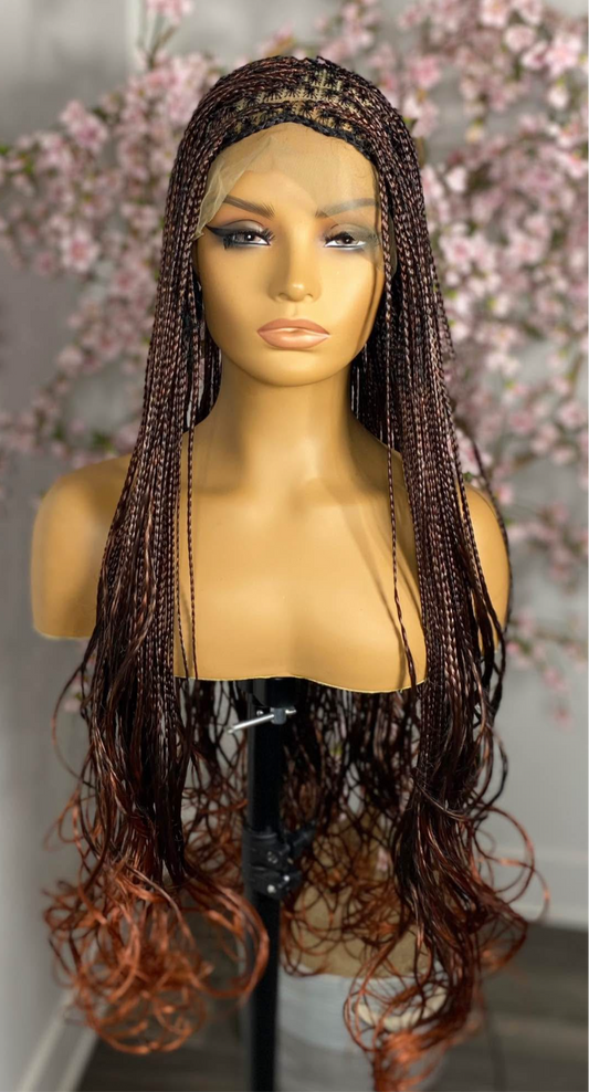 Perruque tresse bouclée