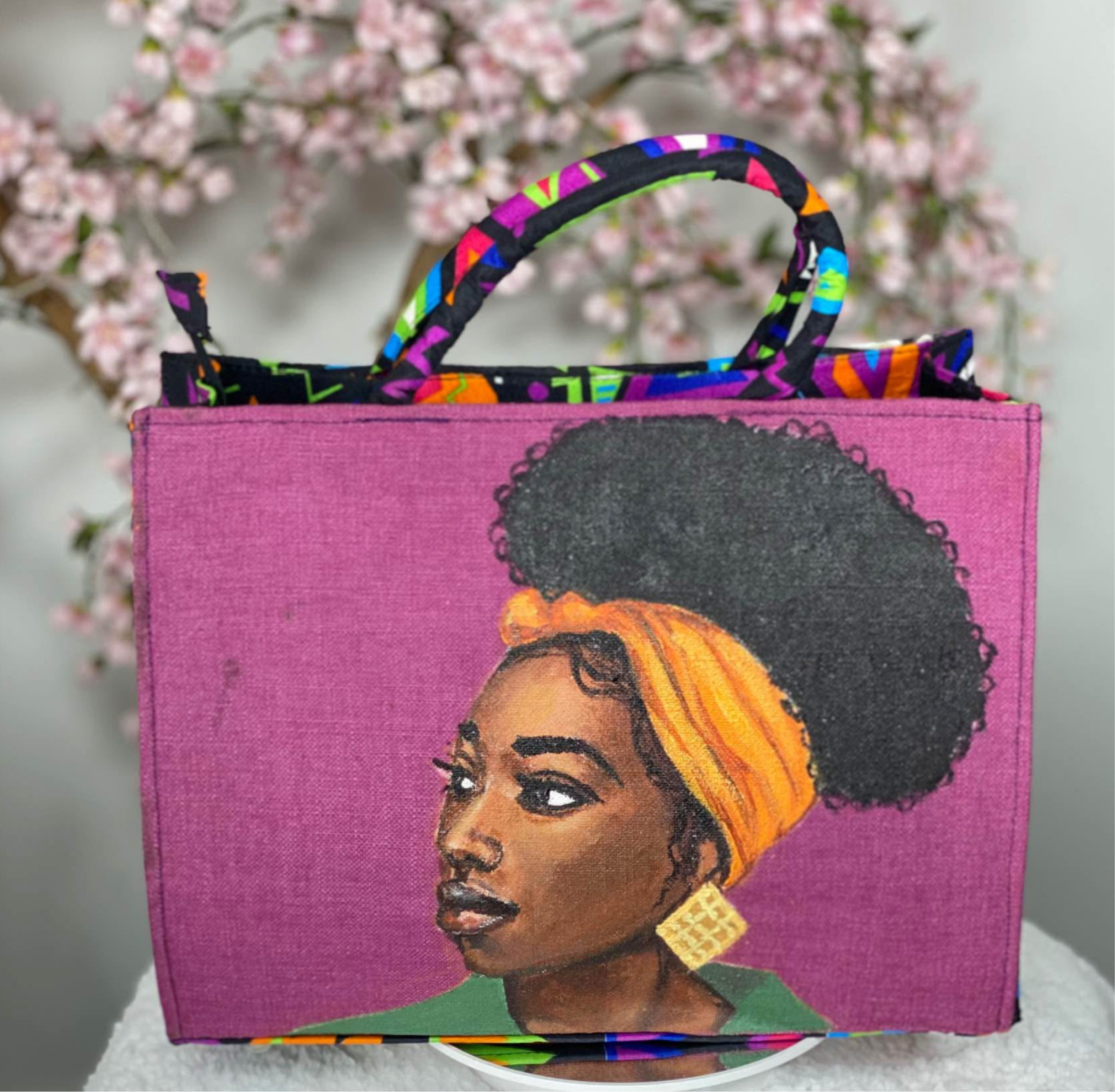 Sac Afritude (paint à la main)