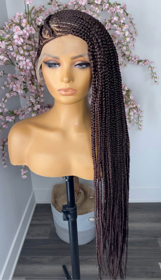 Perruque tresse marron